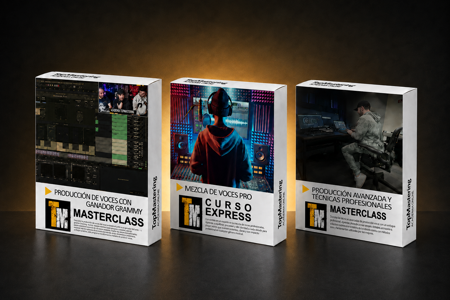 Pack Experto en Voces con las tres formaciones de TopMastering Academy