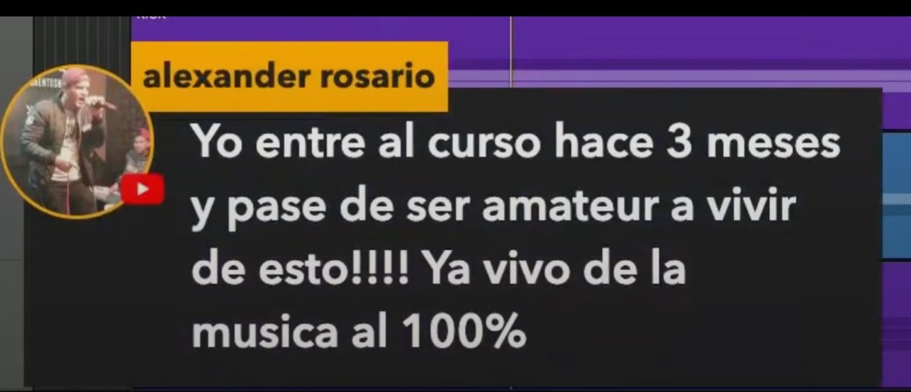 Mensaje de un alumno: pasé de ser un amateur a vivir de la música en tres meses gracias a la formación.